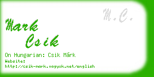 mark csik business card